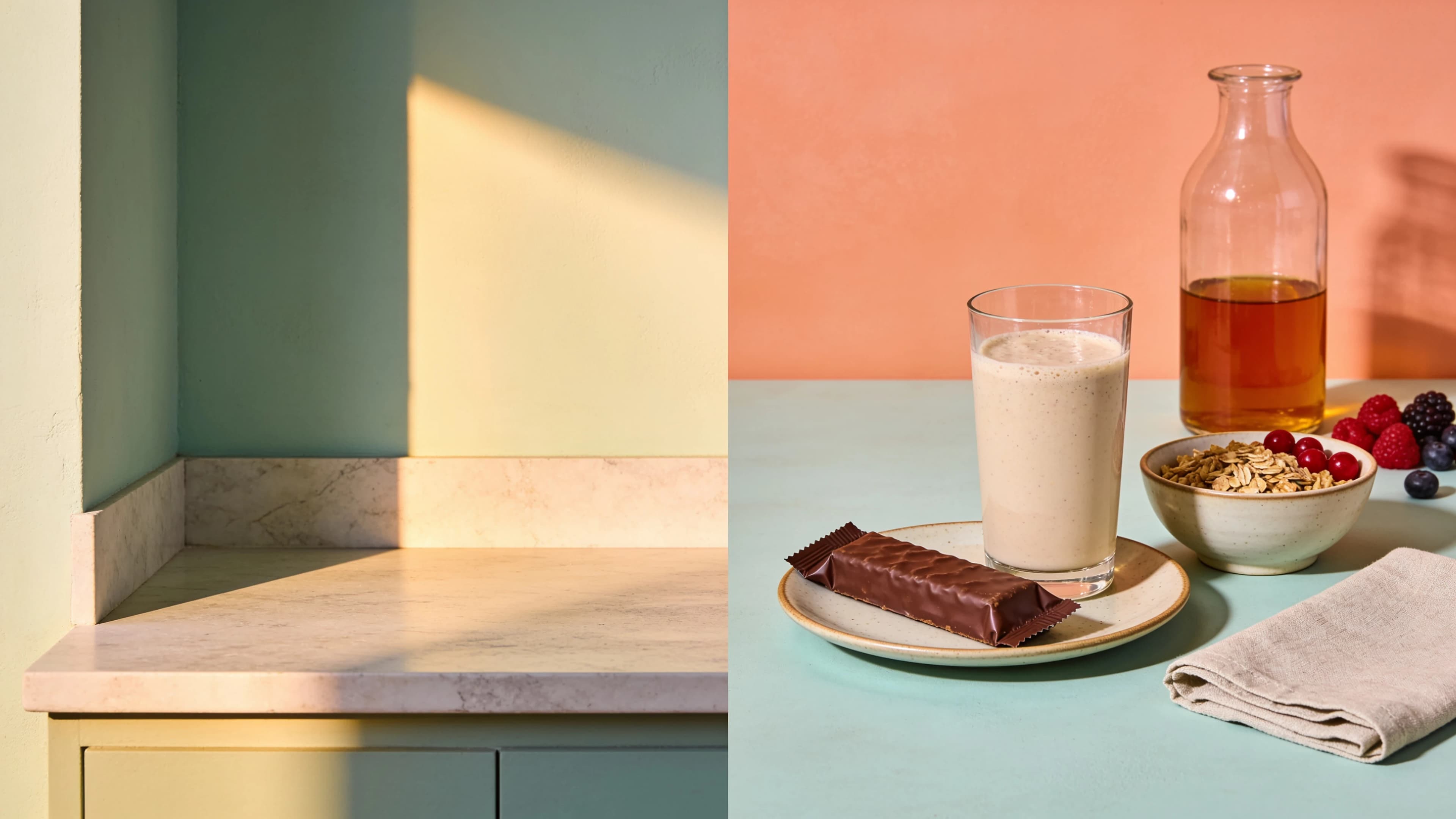 Ritual matinal com alimentos e produtos Bio Emporio