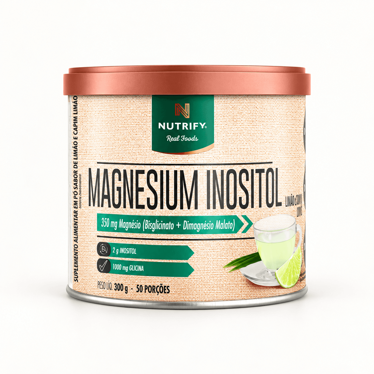 Nutrify Magnesium Inositol Limão e Capim-Limão 300g